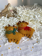 Handmade Crochet Reindeer Keychain – Cute Christmas Bag Charm