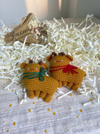 Handmade Crochet Reindeer Keychain – Cute Christmas Bag Charm