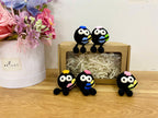 Cute Black Crochet Doll – Handmade Mini Plush
