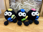 Cute Black Crochet Doll – Handmade Mini Plush