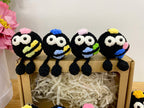 Cute Black Crochet Doll – Handmade Mini Plush