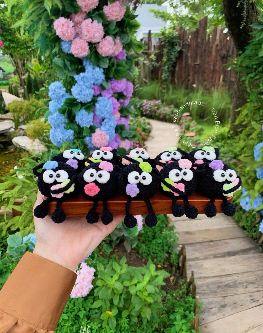 Cute Black Crochet Doll – Handmade Mini Plush