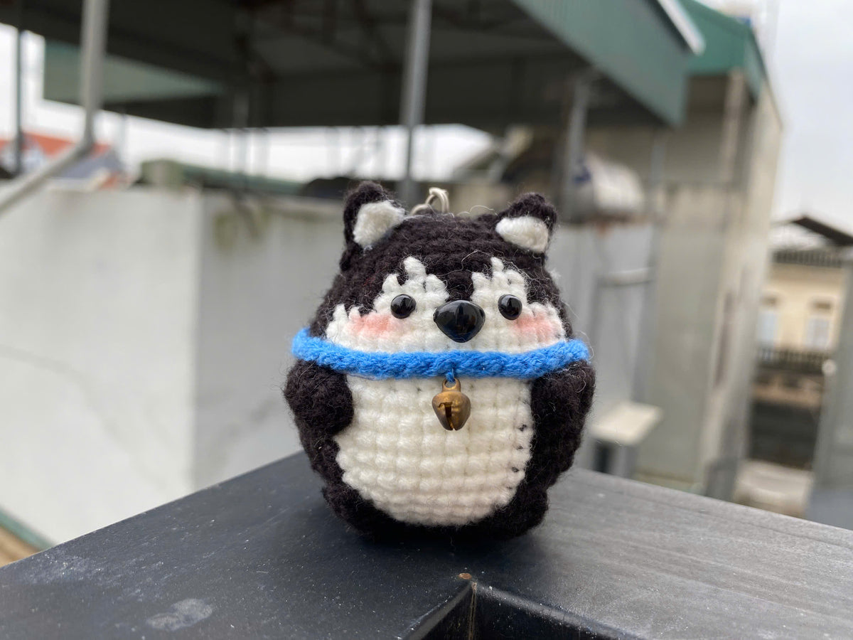 Little Pup Crochet Keychain