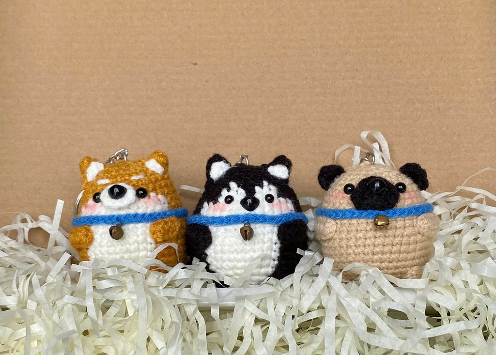 Little Pup Crochet Keychain
