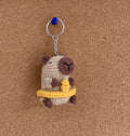 Crochet Capybara & Duck Keychain – Handmade Bag Charm