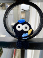 Cute Black Crochet Doll – Handmade Mini Plush
