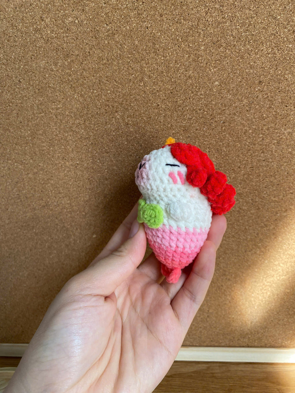 Crochet Mermaid Doll Keychain – Handmade Bag Charm