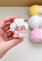 Crochet Lamb Doll with Glasses – Handmade Amigurumi Plush