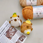 Crochet Capybara Foodie Doll – Handmade Amigurumi Charm
