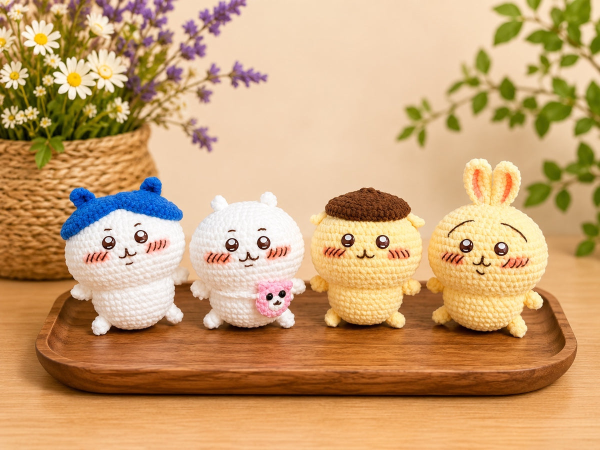 Crochet Chiikawa Character Dolls – Handmade Amigurumi Collection