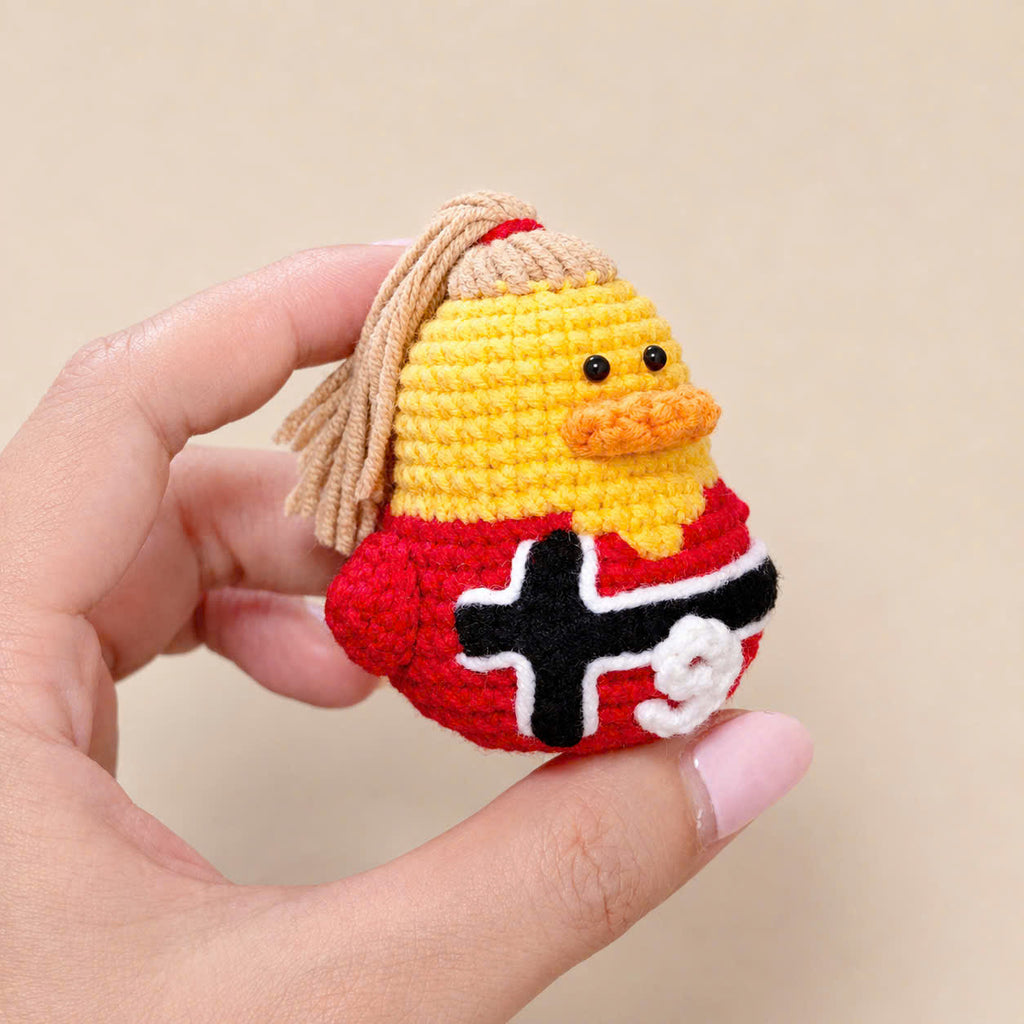 Crochet Soccer Duck Doll – Handmade Football Fan Plush