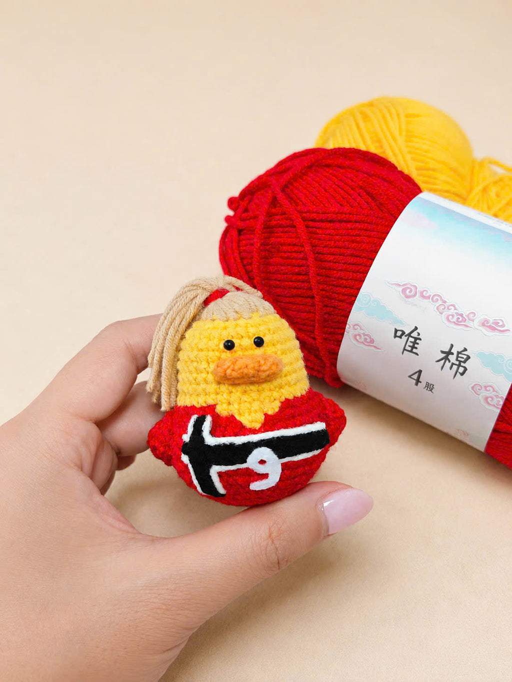Crochet Soccer Duck Doll – Handmade Football Fan Plush