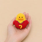 Crochet Soccer Duck Doll – Handmade Football Fan Plush