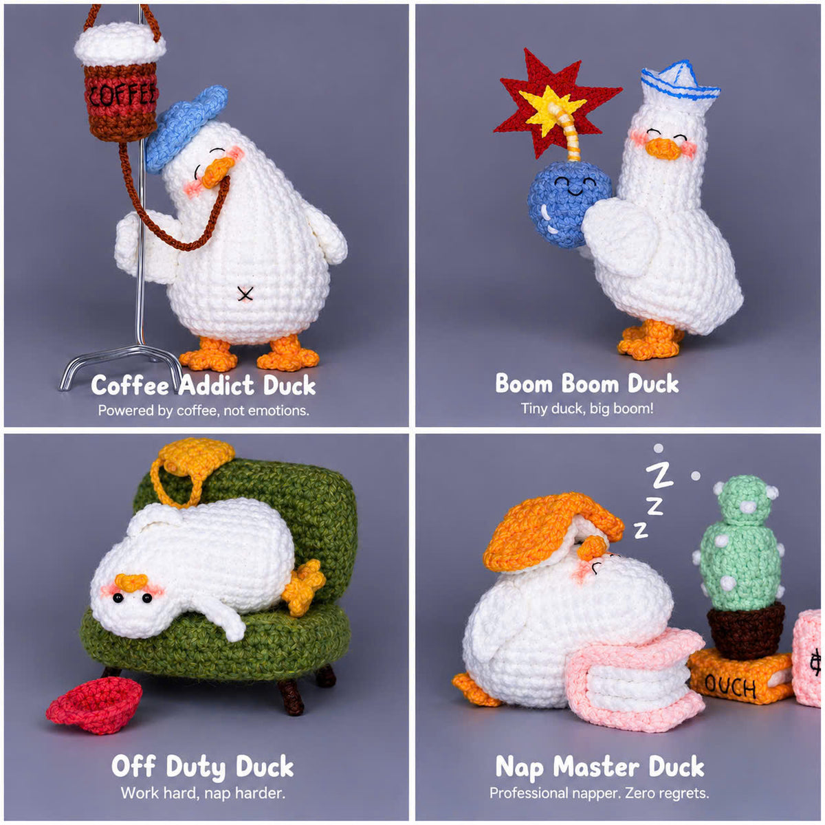 Funny Crochet Duck – Handmade Duck Figurine