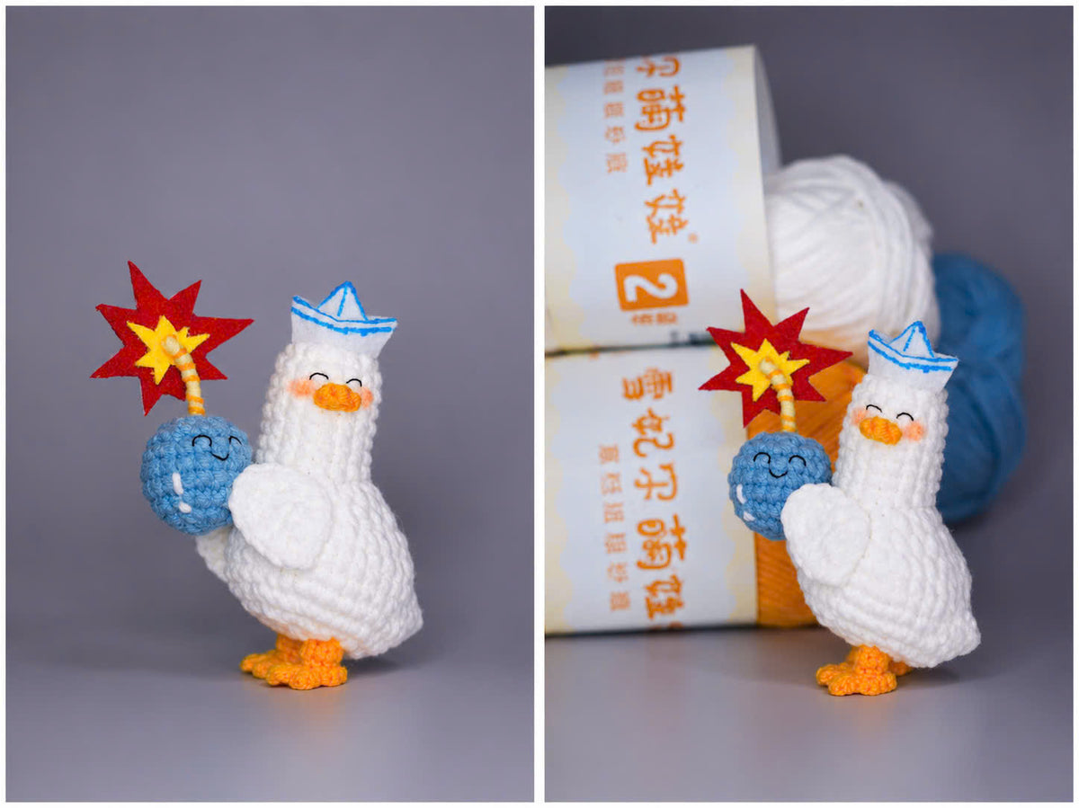 Funny Crochet Duck – Handmade Duck Figurine