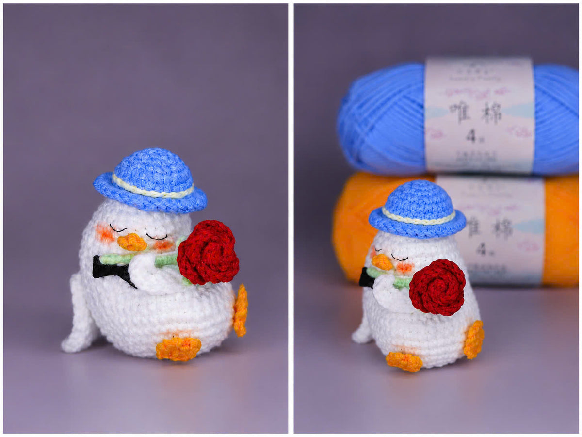 Funny Crochet Duck – Handmade Duck Figurine